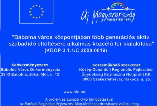 KDOP-3.1.1/C-2008-0019 Európai Uniós pályázathoz eddig feltöltött anyagok